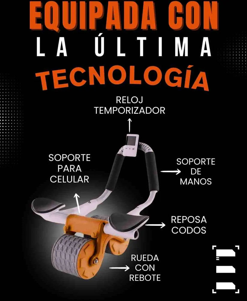 🔴 Tonific® Rueda abdominal ➕ Cronómetro ➕ Soporte para celular ➕ Almohadilla para rodillas 🎁-35% OFF