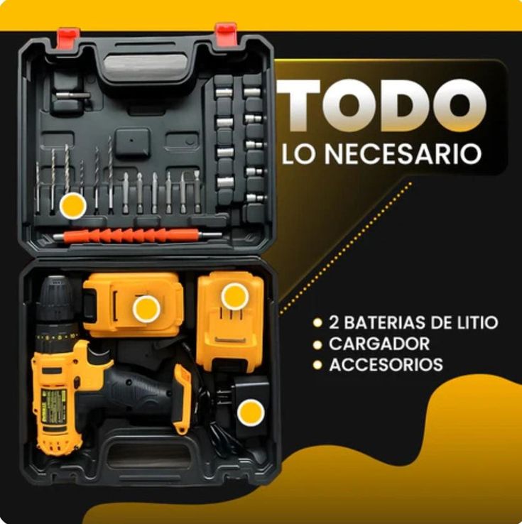 PowerDrill Pro Dewalt 48V PREMIUM + 🎁 ( 1 Maletín + 1 Batería)