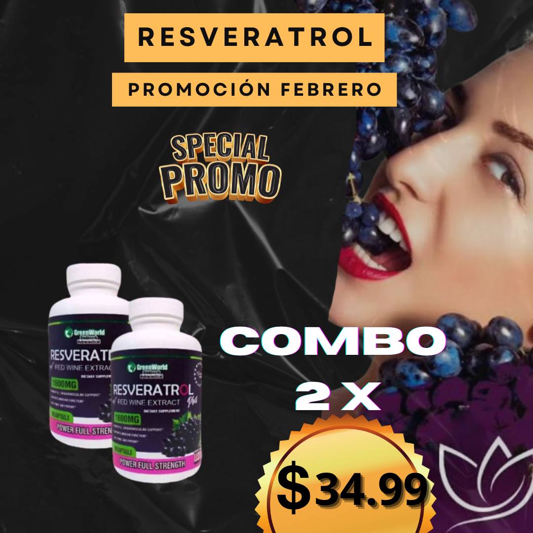 Resveratrol Premium X1600MG (SÚPER COMBO 2 X $ 34.99)