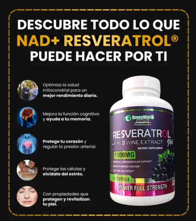 Resveratrol Premium X1600MG (SÚPER COMBO 2 X $ 34.99)