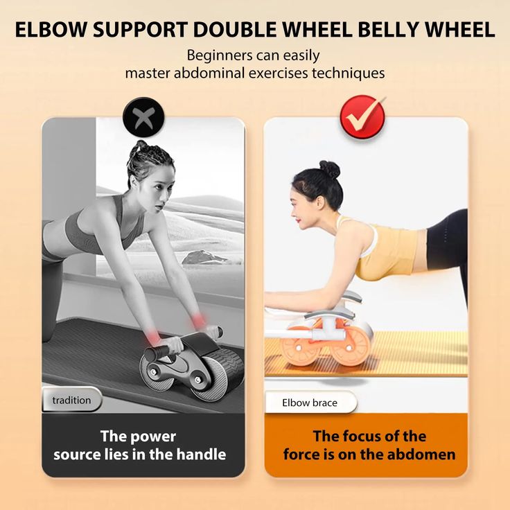 🔴 Tonific® Rueda abdominal ➕ Cronómetro ➕ Soporte para celular ➕ Almohadilla para rodillas 🎁-35% OFF
