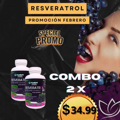 Resveratrol Premium X1600MG   (SÚPER COMBO 2 X $ 34.99)