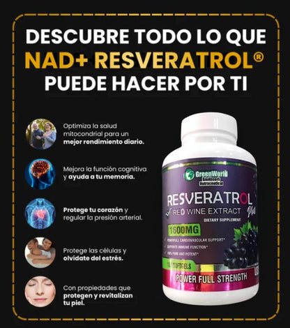 Resveratrol Premium X1600MG   (SÚPER COMBO 2 X $ 34.99)