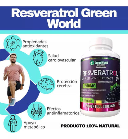 Resveratrol Premium X1600MG   (SÚPER COMBO 2 X $ 34.99)